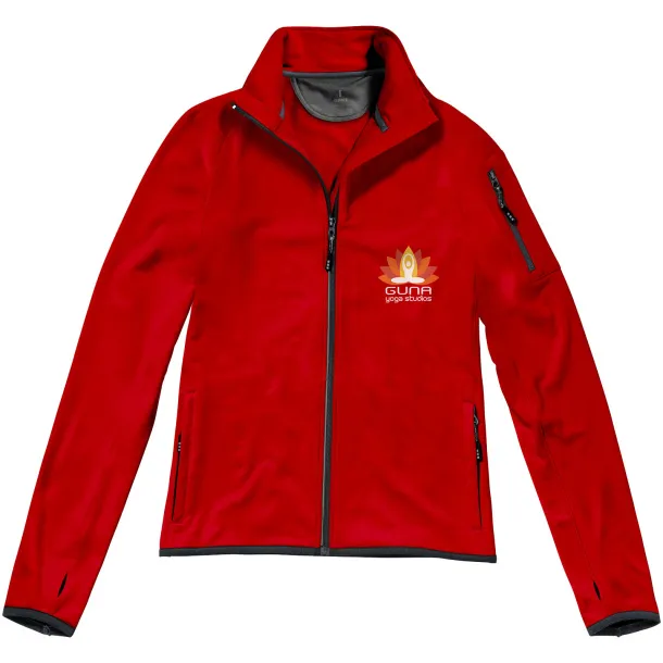 Mani power fleece full zip ladies jacket - Elevate Life Red