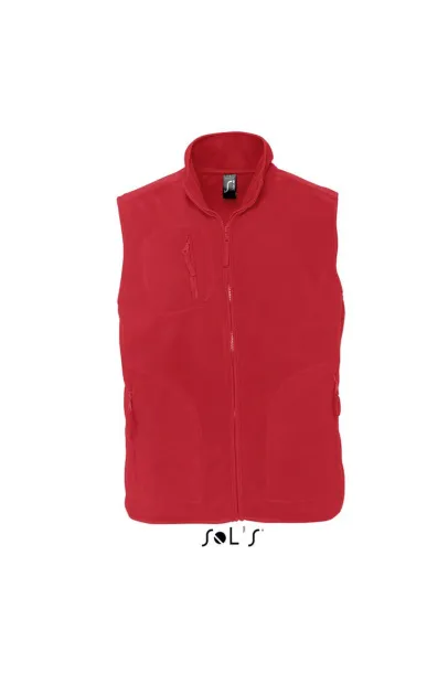  SOL'S NORWAY - UNISEX SLEEVELESS FLEECE CARDIGAN - SOL'S Red