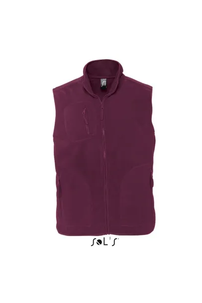  SOL'S NORWAY - UNISEX SLEEVELESS FLEECE CARDIGAN - SOL'S Burgundy