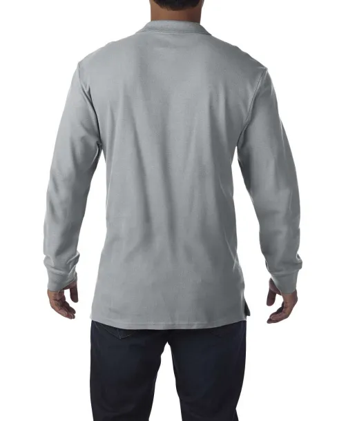  PREMIUM COTTON® ADULT LONG SLEEVE DOUBLE PIQUÉ POLO - Gildan Sport Grey