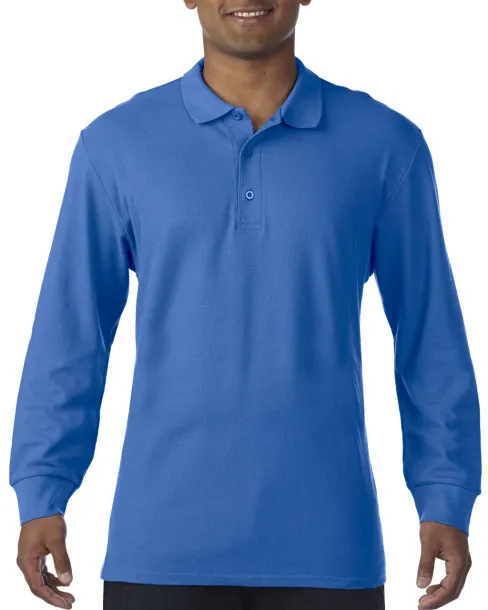  PREMIUM COTTON® ADULT LONG SLEEVE DOUBLE PIQUÉ POLO - Gildan Royal