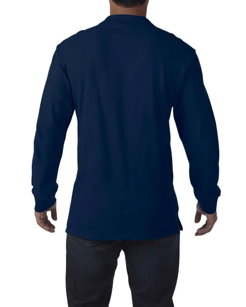  PREMIUM COTTON® ADULT LONG SLEEVE DOUBLE PIQUÉ POLO - Gildan Navy