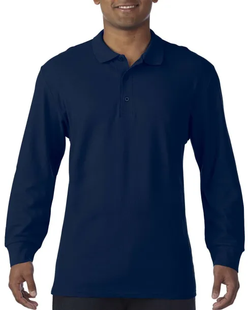  PREMIUM COTTON® ADULT LONG SLEEVE DOUBLE PIQUÉ POLO - Gildan Navy