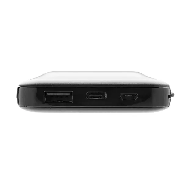  Lockhart prijenosna baterija od RCS reciklirane plastike s integriranim kablovima, 10 000 mAh - XD Collection Crna