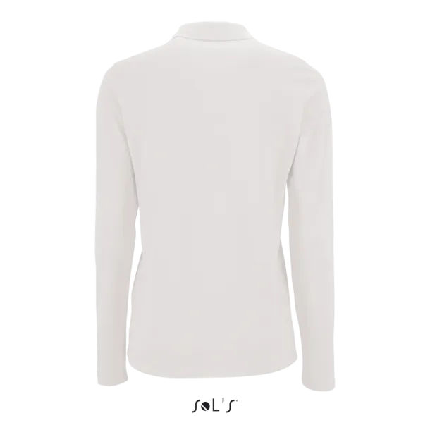  Ženska polo pique majica dugih rukava, 180 g/m2 - SOL'S Bijela