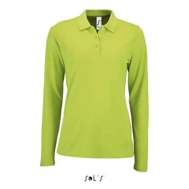  Ženska polo pique majica dugih rukava, 180 g/m2 - SOL'S Apple Green