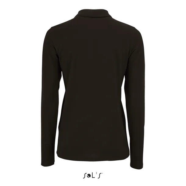  Ženska polo pique majica dugih rukava, 180 g/m2 - SOL'S Crna