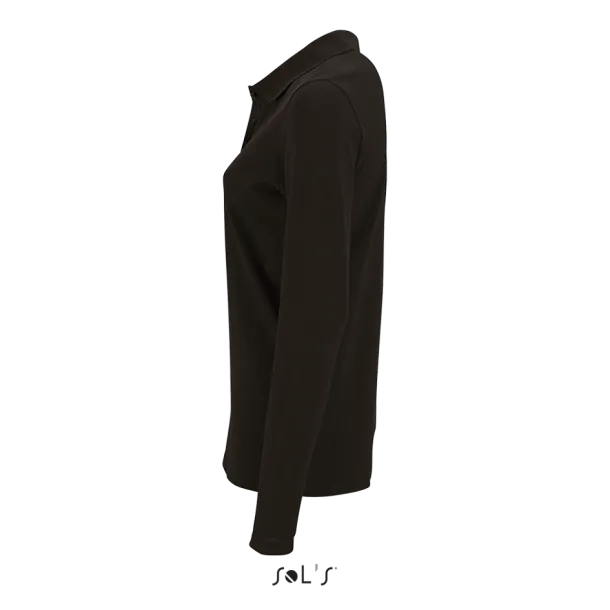  Ženska polo pique majica dugih rukava, 180 g/m2 - SOL'S Crna