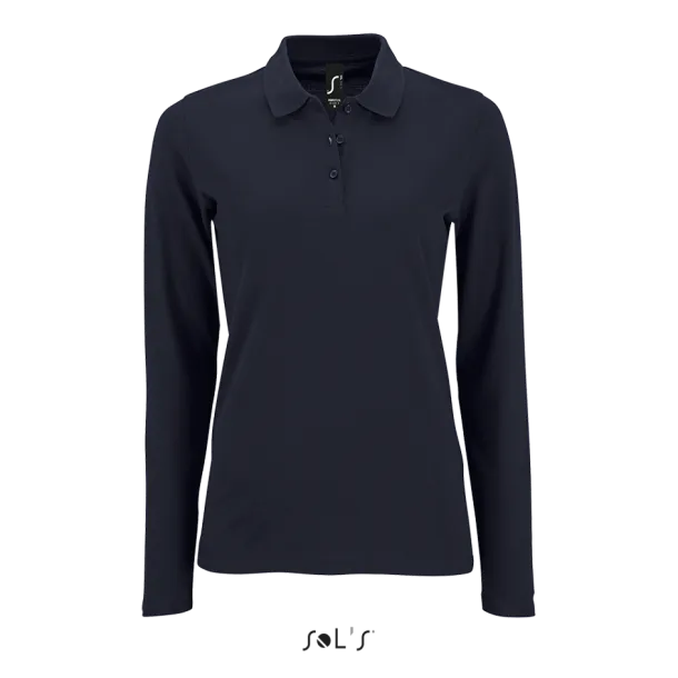  Ženska polo pique majica dugih rukava, 180 g/m2 - SOL'S French Navy