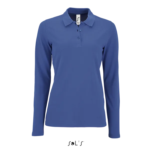  Ženska polo pique majica dugih rukava, 180 g/m2 - SOL'S Kraljevski plava