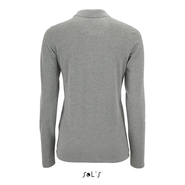  Ženska polo pique majica dugih rukava, 180 g/m2 - SOL'S Grey Melange