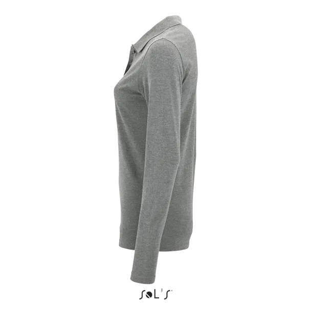  Ženska polo pique majica dugih rukava, 180 g/m2 - SOL'S Grey Melange