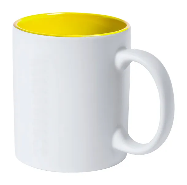 Kulmer mug Yellow White