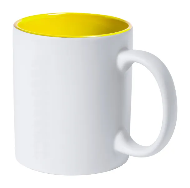 Kulmer mug Yellow White