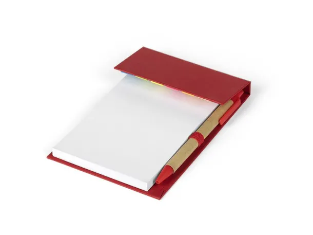 SKY biodegradable notebook with biodegradable ball pen Red