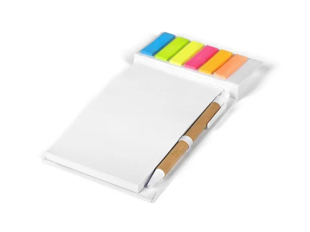 SKY biodegradable notebook with biodegradable ball pen White