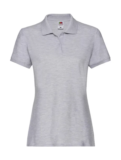  Ženska premium polo majica, 180 g/m² - Fruit of the Loom Heather Grey