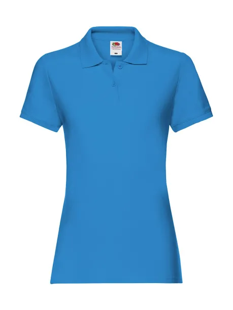  Ladies Premium Polo - Fruit of the Loom Azure Blue