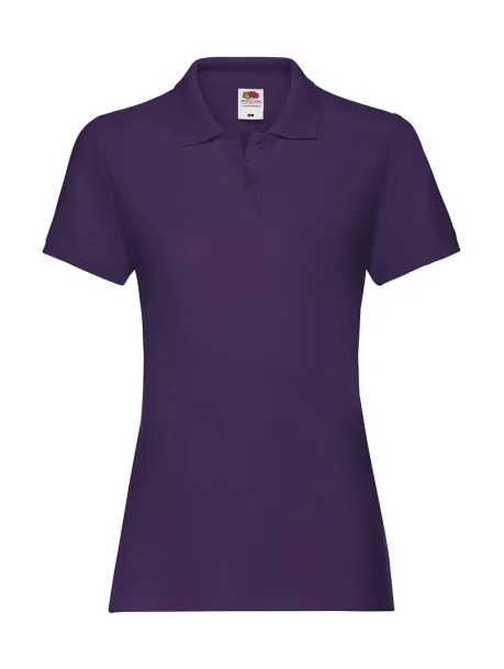  Ženska premium polo majica, 180 g/m² - Fruit of the Loom Ljubičasta