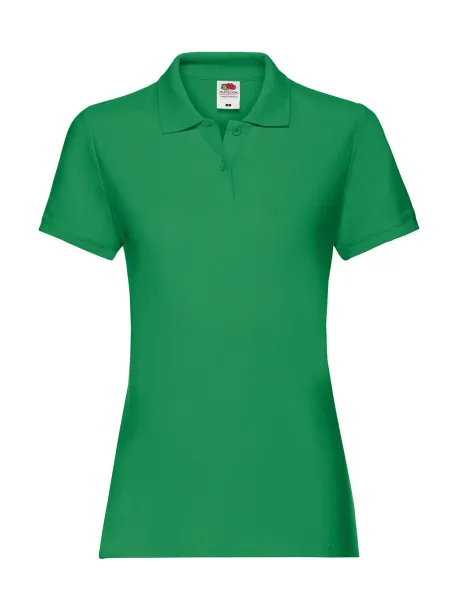  Ženska premium polo majica, 180 g/m² - Fruit of the Loom Kelly zelena