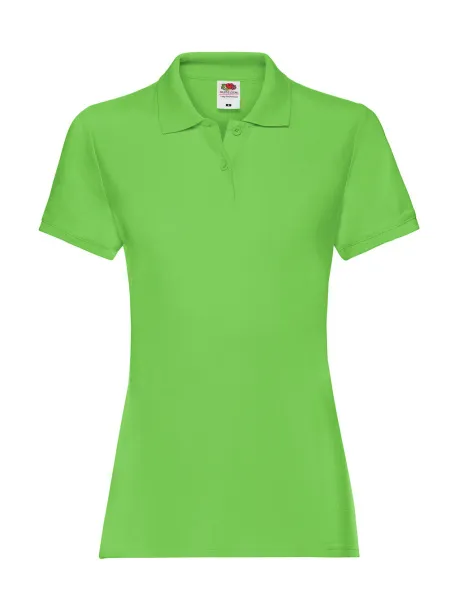  Ladies Premium Polo - Fruit of the Loom Lime Green