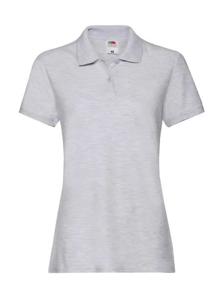  Ženska premium polo majica, 180 g/m² - Fruit of the Loom Pepeljasta