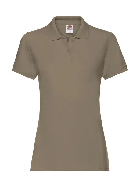  Ženska premium polo majica, 180 g/m² - Fruit of the Loom Khaki