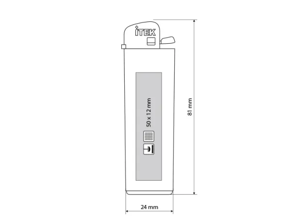 DOMINO Kremen upaljač - ITEK Crna