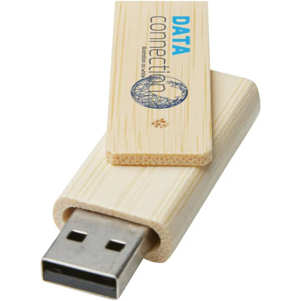 Rotate 8GB bamboo USB flash drive - Bullet Beige