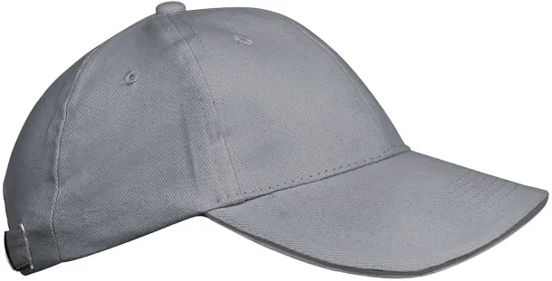 ORLANDO KIDS KIDS' 6 PANELS CAP - K-UP Light Grey Tamno siva