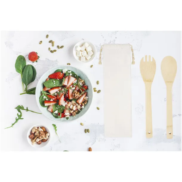 Endiv bamboo salad spoon and fork - Bullet Natural