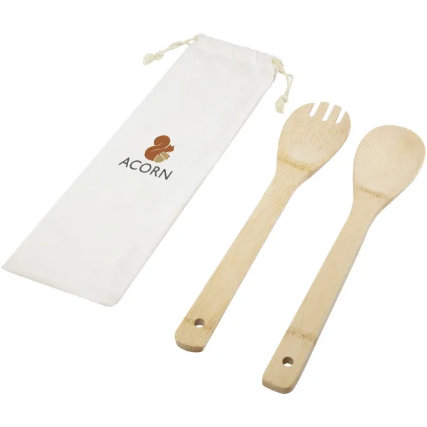 Endiv bamboo salad spoon and fork - Bullet Natural