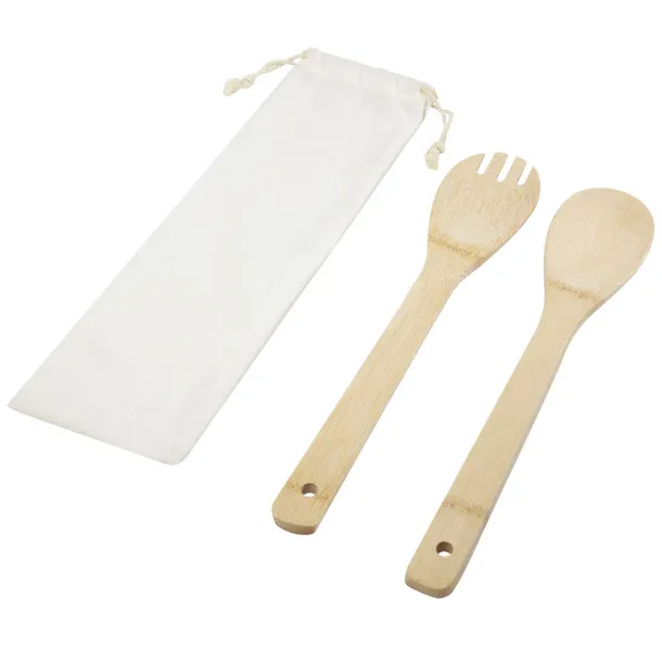 Endiv bamboo salad spoon and fork - Bullet Natural