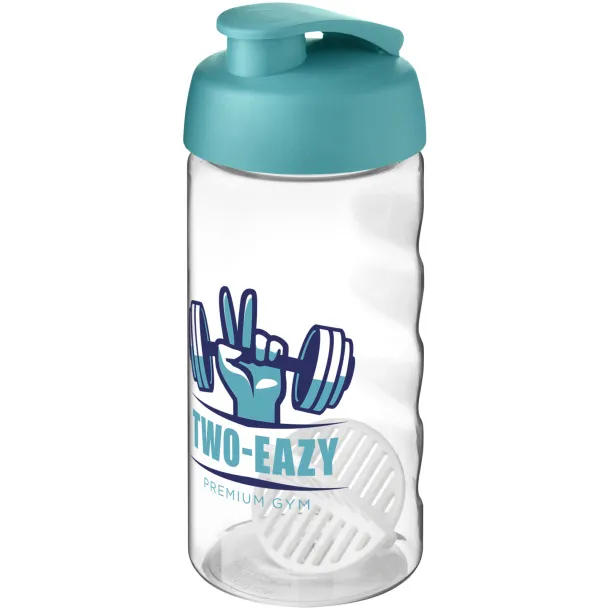 H2O Active Bop 500 ml shaker bottle Aqua blue White