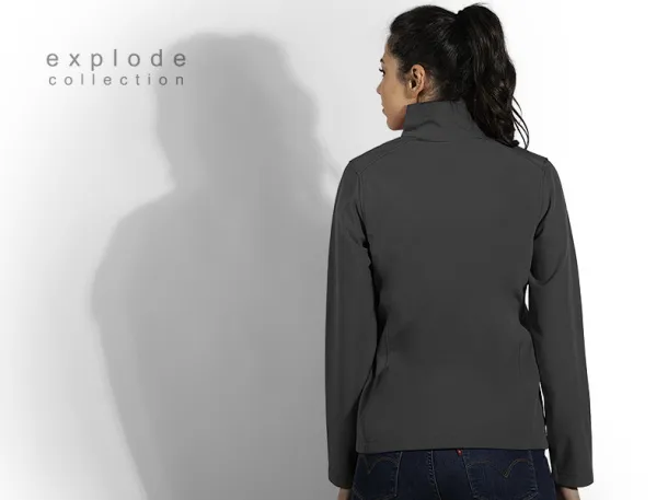 SKIPPER WOMEN women`s softshell jacket - EXPLODE Dark gray