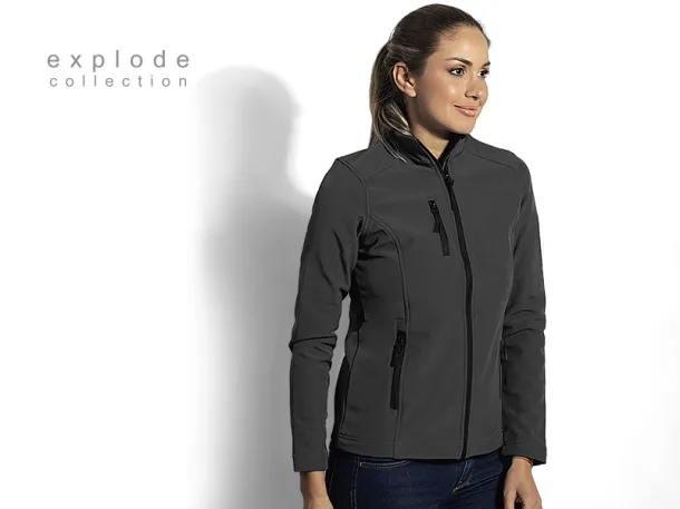 SKIPPER WOMEN women`s softshell jacket - EXPLODE Dark gray