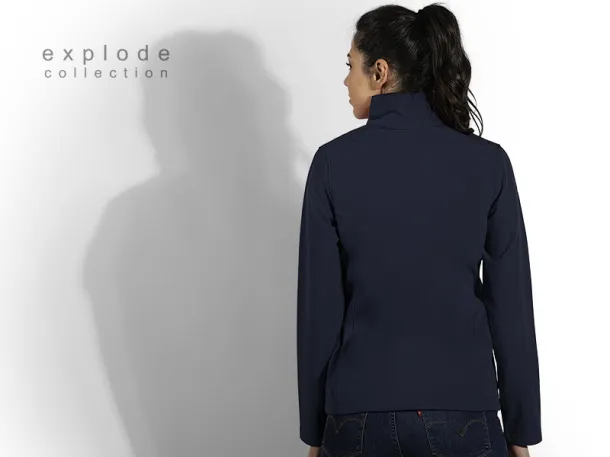 SKIPPER WOMEN women`s softshell jacket - EXPLODE Blue