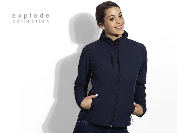 SKIPPER WOMEN women`s softshell jacket - EXPLODE Blue