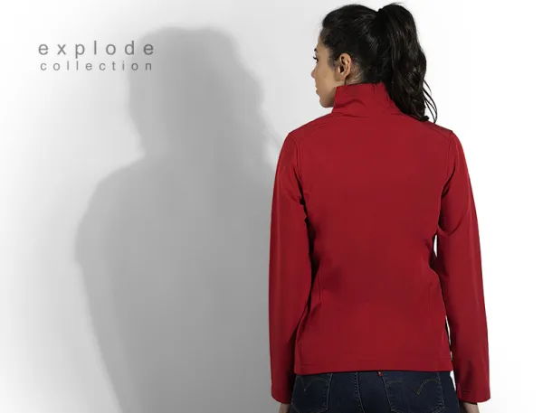 SKIPPER WOMEN women`s softshell jacket - EXPLODE Red