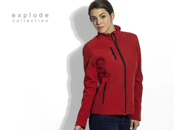 SKIPPER WOMEN women`s softshell jacket - EXPLODE Red