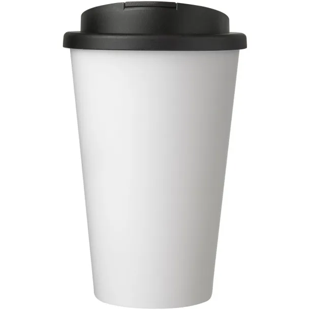 Americano® 350 ml tumbler with spill-proof lid - Unbranded White Solid black