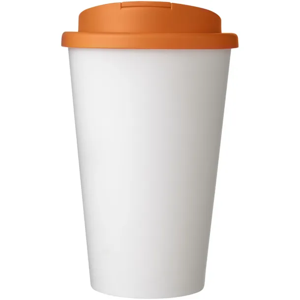 Americano® 350 ml tumbler with spill-proof lid - Unbranded White Orange