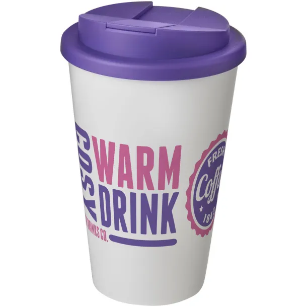 Americano® 350 ml tumbler with spill-proof lid - Unbranded White Purple