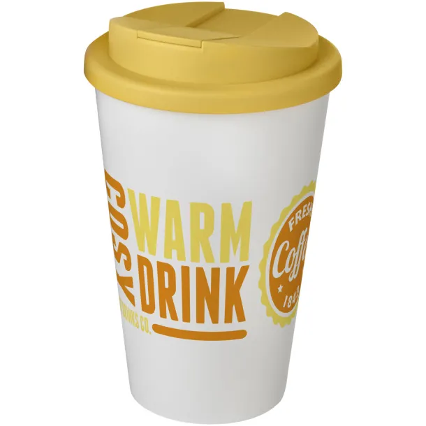 Americano® 350 ml tumbler with spill-proof lid White Yellow