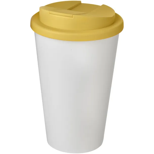 Americano® 350 ml tumbler with spill-proof lid - Unbranded White Yellow