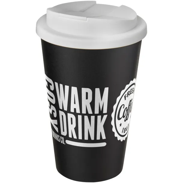 Americano® 350 ml tumbler with spill-proof lid Solid black White