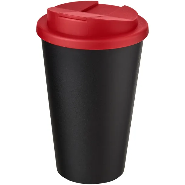 Americano® 350 ml tumbler with spill-proof lid Solid black Red