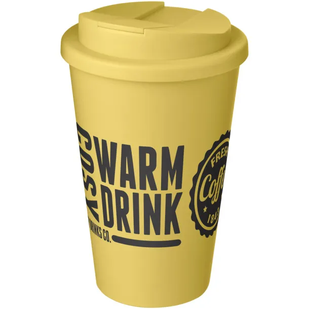 Americano® 350 ml tumbler with spill-proof lid - Unbranded Yellow