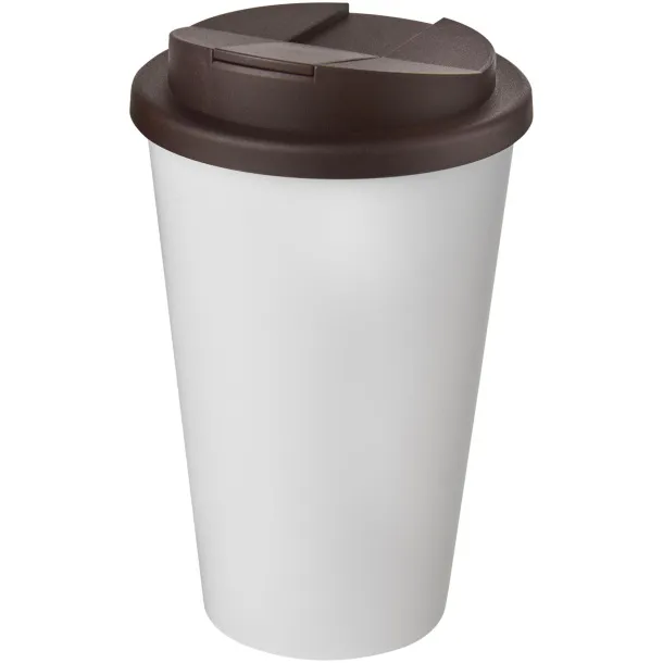 Americano® 350 ml tumbler with spill-proof lid - Unbranded White Brown