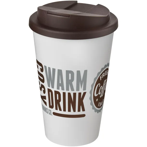 Americano® 350 ml tumbler with spill-proof lid White Brown